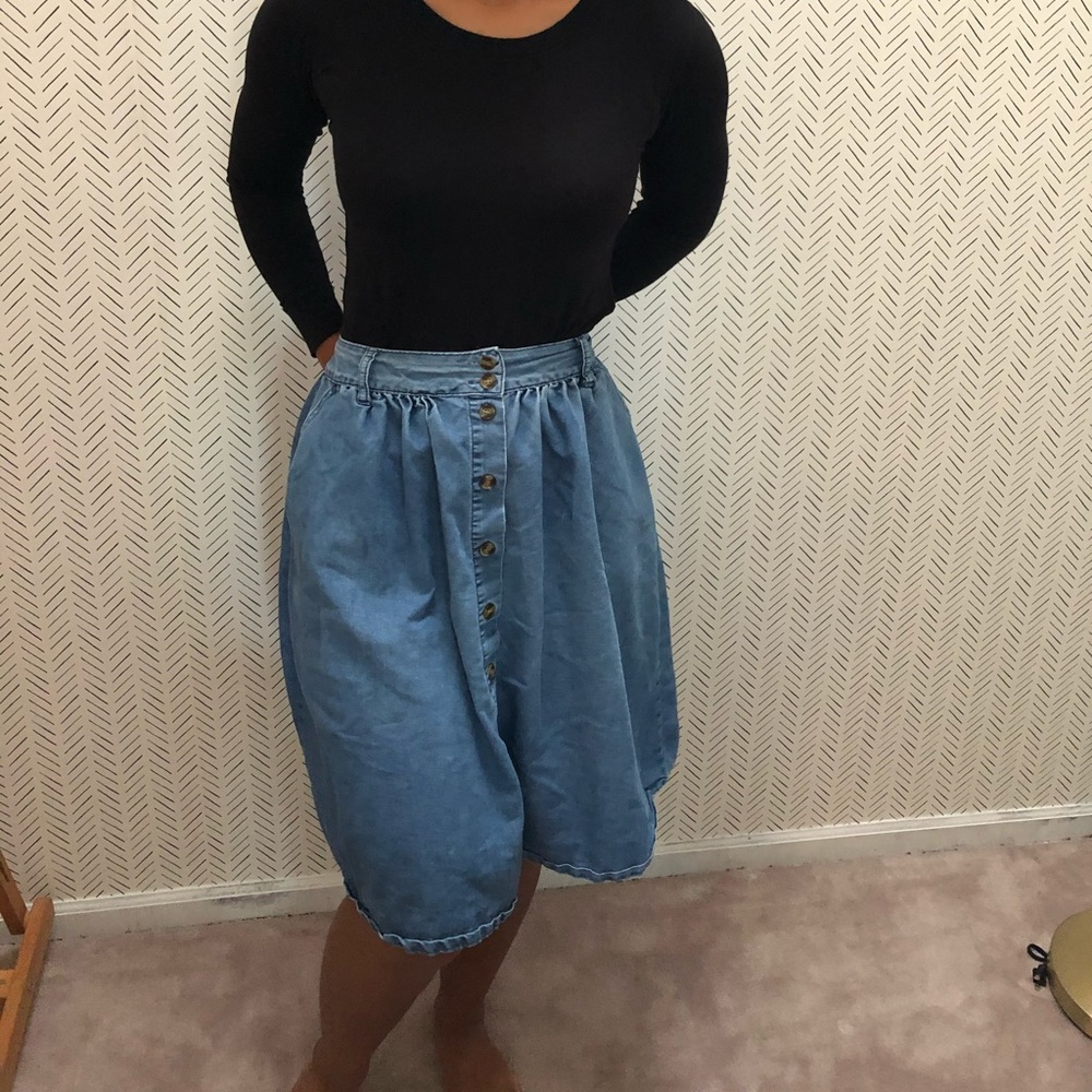 ModCloth Midi Denim Skirt